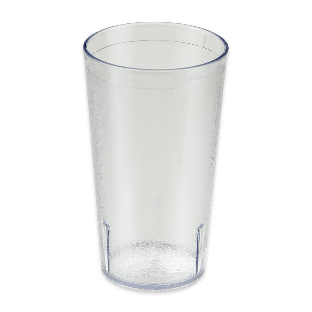 G.E.T. Enterprises 6612-1-6-CL 12 oz. Clear SAN Plastic Textured Tumbler