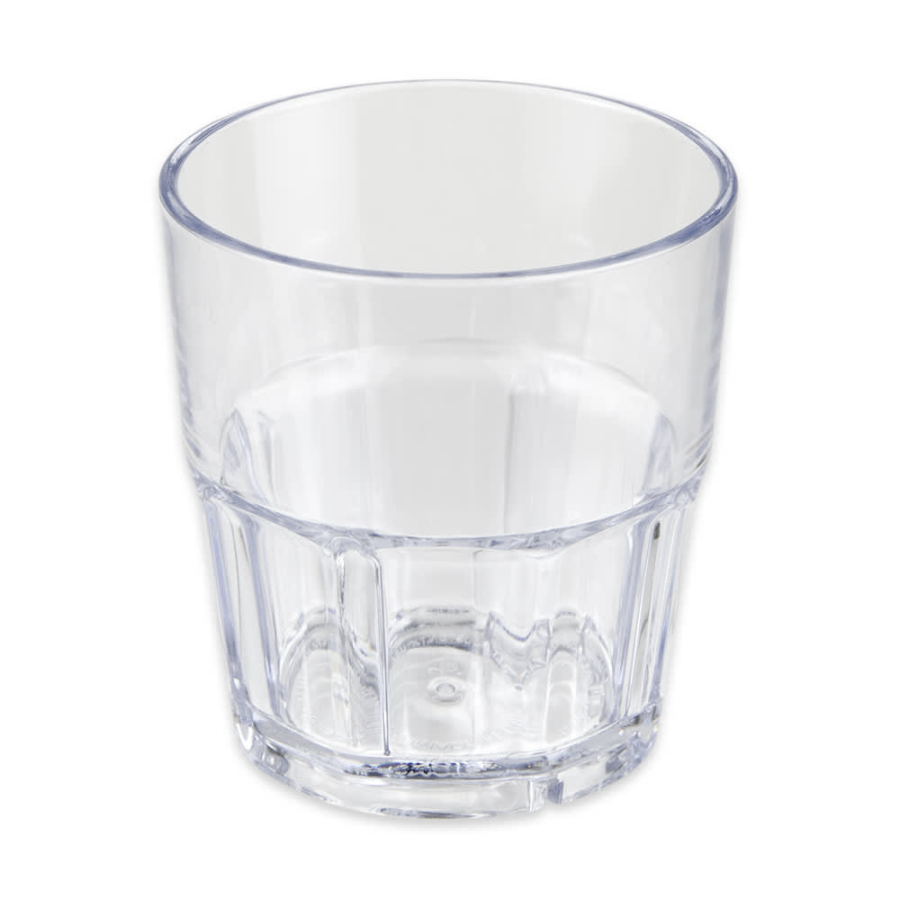 GET 9909-1-CL 9 oz Clear Plastic Rocks Tumbler
