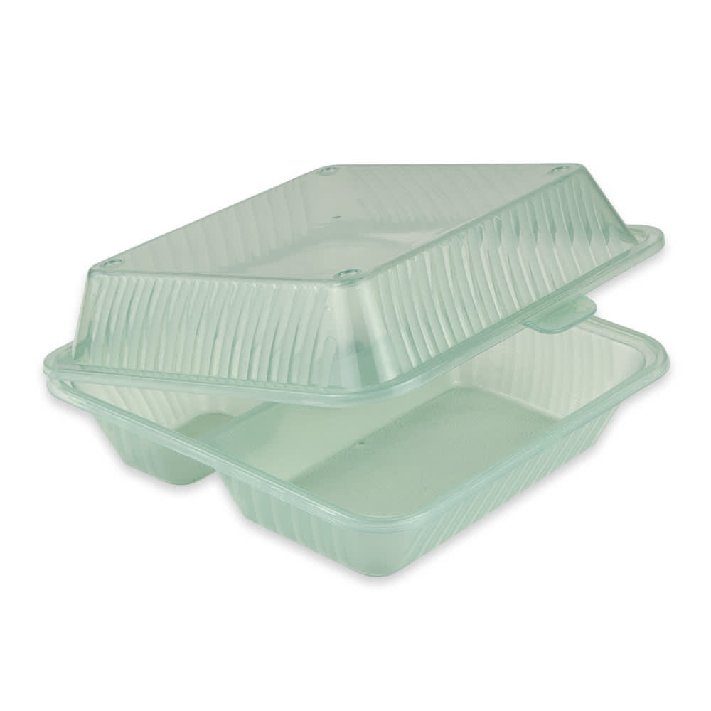 GET EC-12-1-CL 9 Square To Go Food Container, Polypropylene, Clear