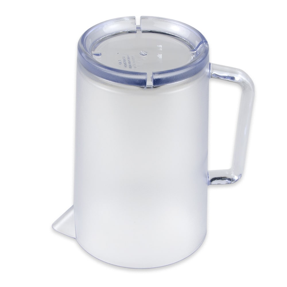 GET P-3064-1-CL 64 oz. Customizable Clear Textured Pitcher with Lid