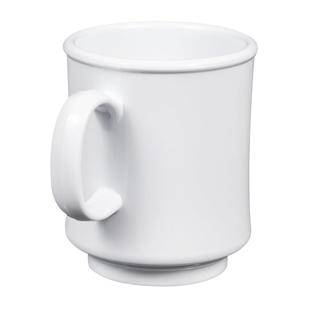 GET 8 oz Plastic Coffee Mug, White (TM-1308-W)
