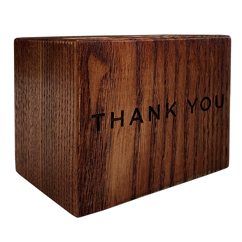 Risch WOODBLOCKCHECK WALNUT Rectangular Wood Block Check Presenter 3