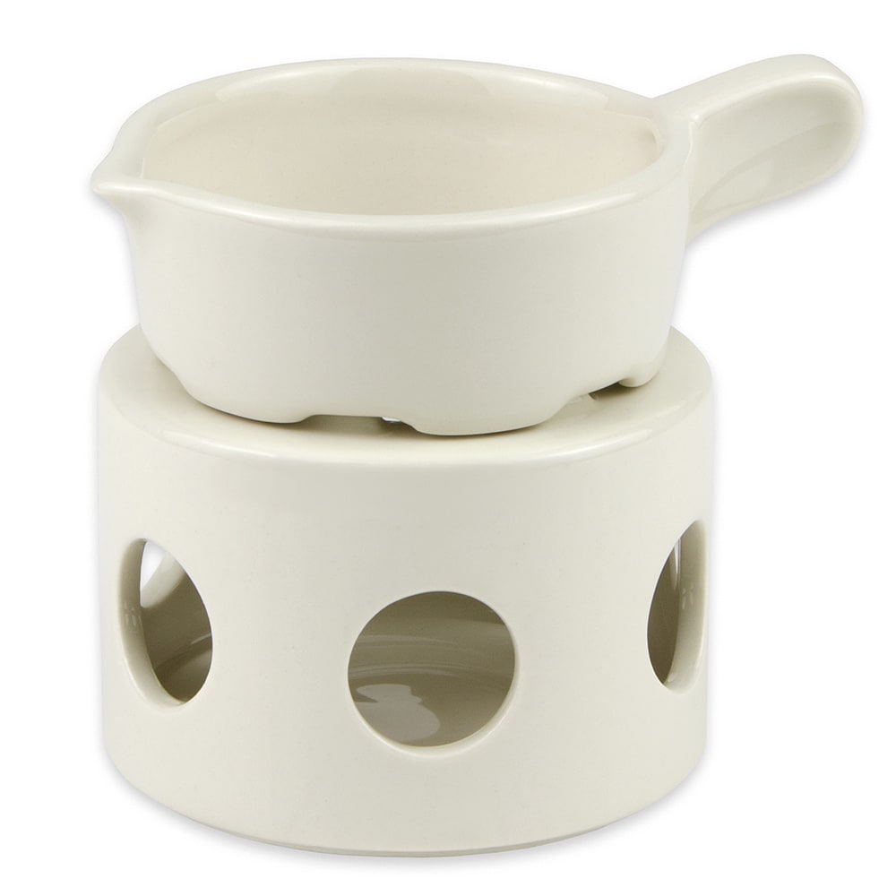 American Metalcraft BWR34 Butter Warmer w/ 4 oz Ramekin, Ceramic/Chrome