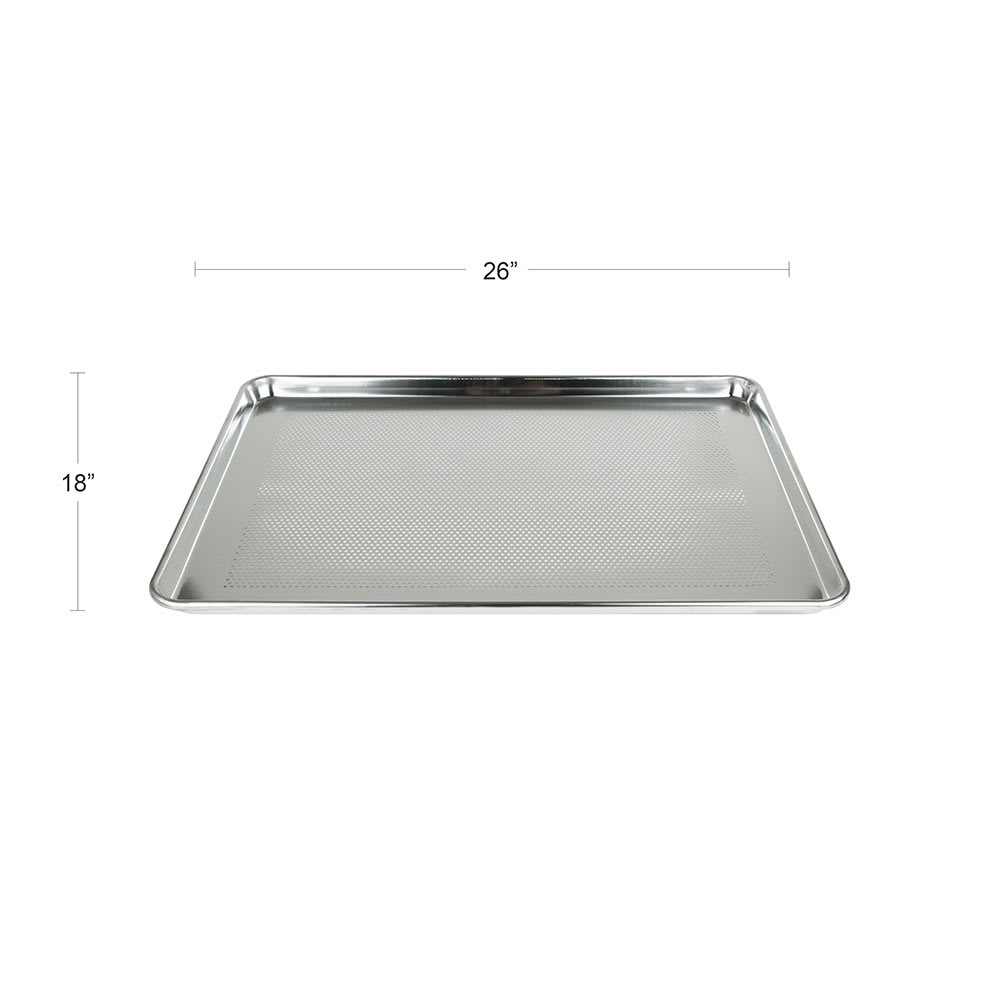 370-ABNP100PF 1/1 Full Size Bun / Sheet Pan - 26" x 18" x 1", 19 gauge Aluminum, P...