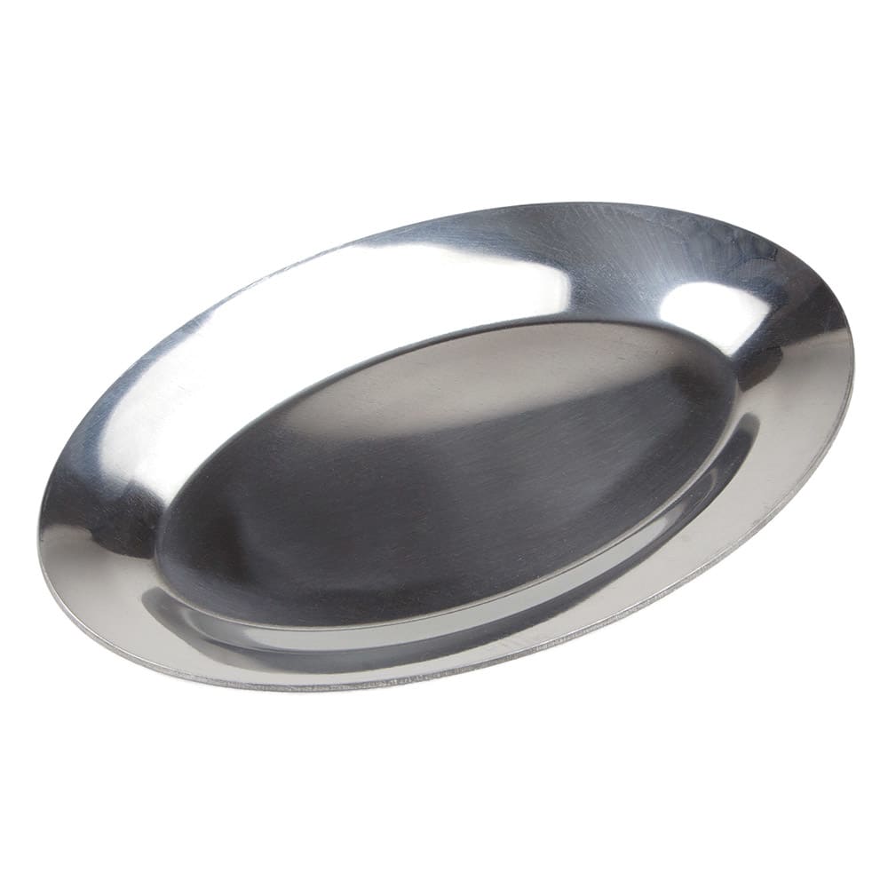370-AZP10 Oval Sizzle Platter - 10 1/2x7" Aluminum