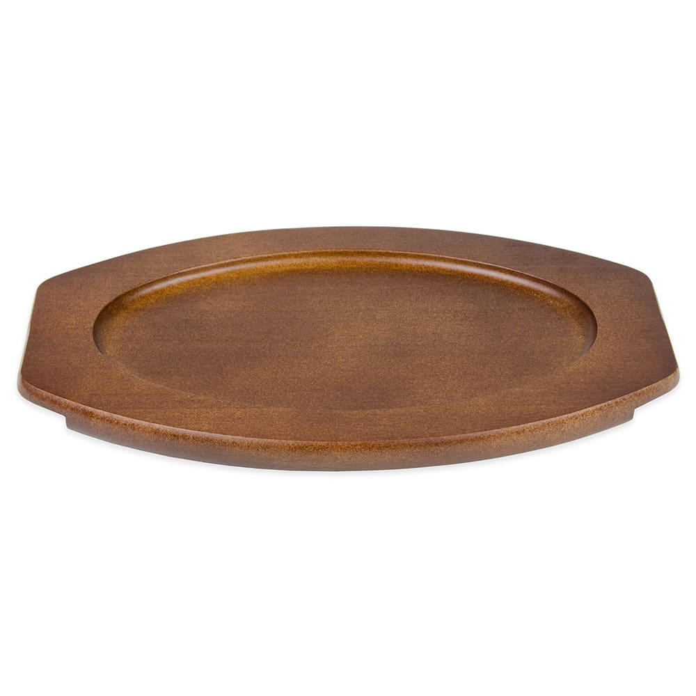 370-AZP12WU Oval Platter Underliner - 13 1/2x9 1/4x3/4" Wood