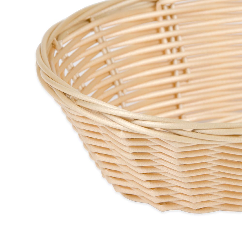 370-BB97 Oval Cracker Basket - 9 1/2" x 7", Plastic, Natural