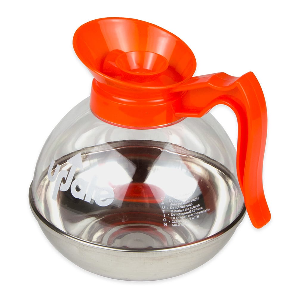 370-CD8890OR 64 oz Coffee Decanter - Stainless/Orange