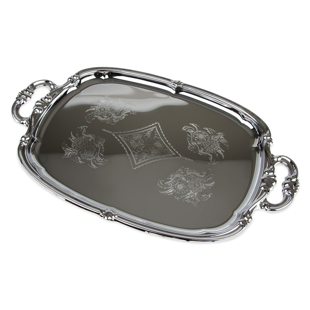 370-CT1813H Rectangular Chrome Tray with Handles - 18x13