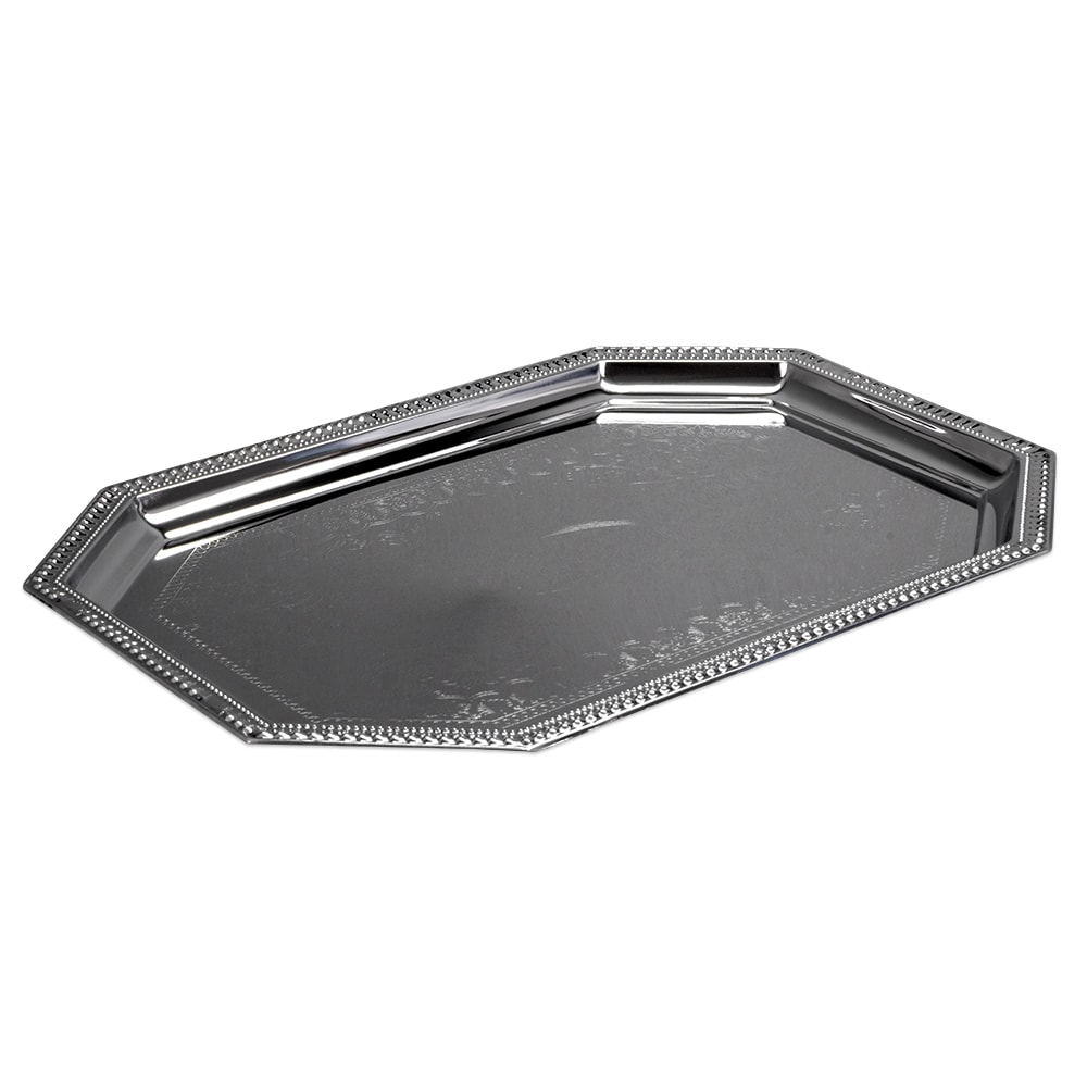 370-CT2014C Octagonal Chrome Tray - 20 x 14