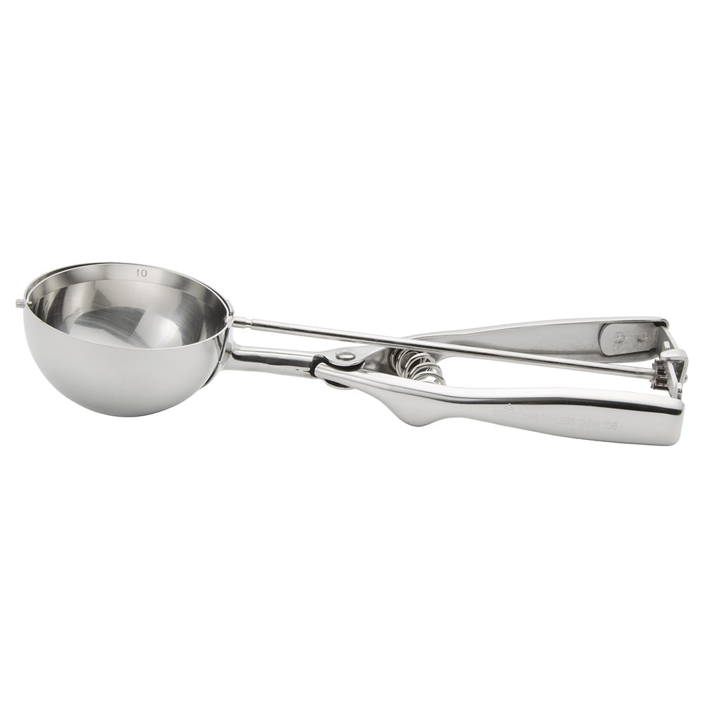 370-DS10 Stainless #10 Squeeze Disher - 3 3/4 oz