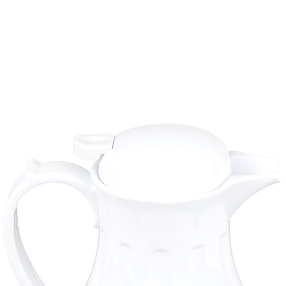 370-F302240 42 oz Beverage Server - Push Button Top, White