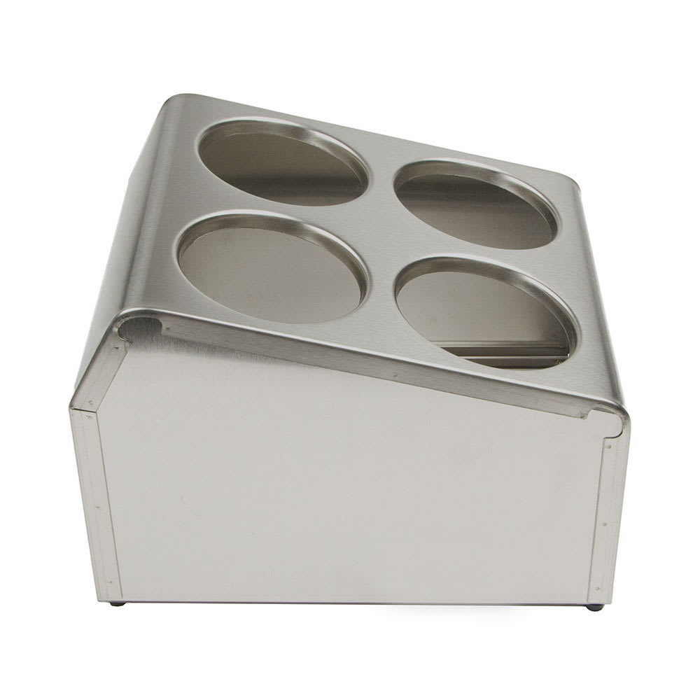 370-FCH4 Flatware Cylinder Holder - 11 3/4x10x8" Stainless