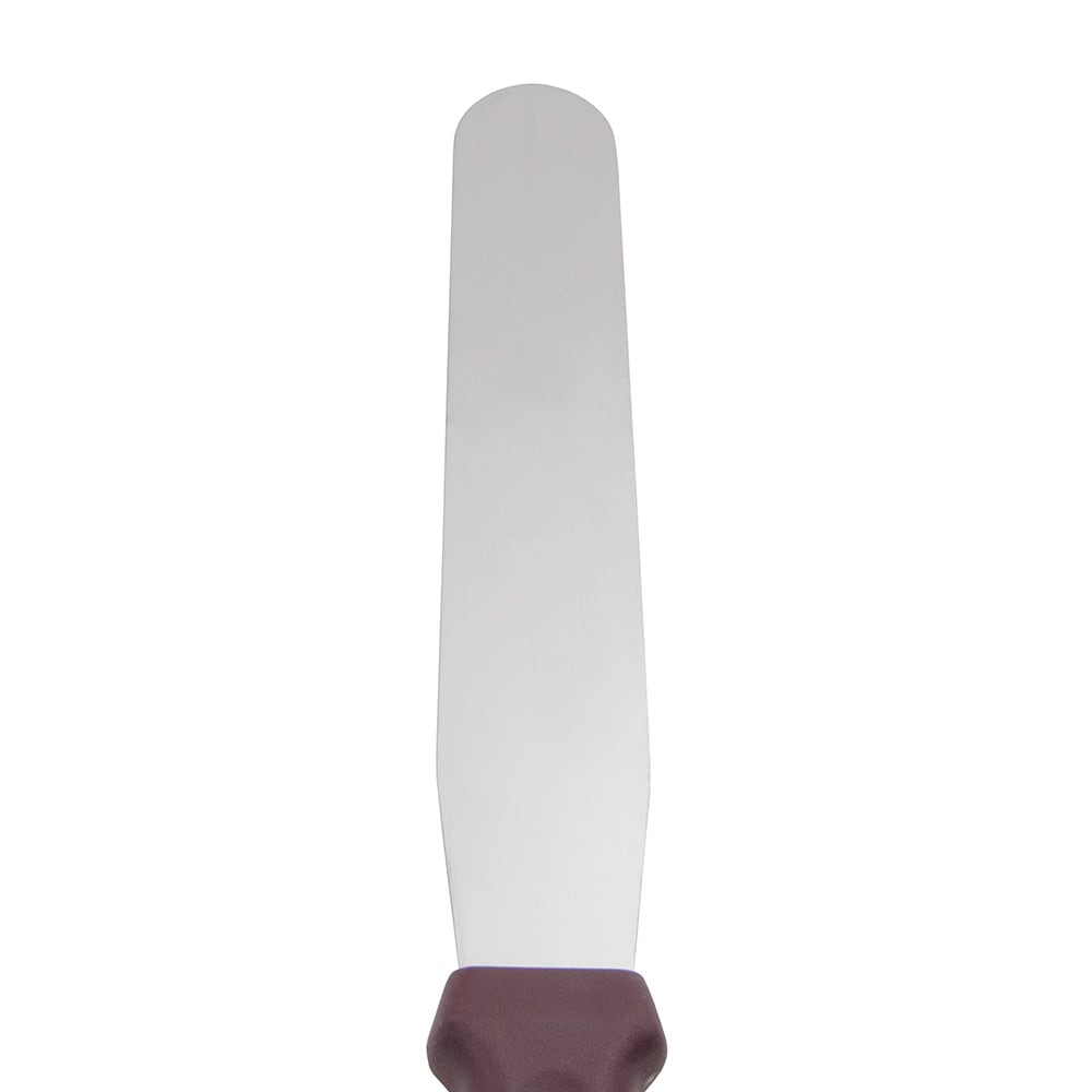 370-ICS6 11" Icing Spatula - 6x1 1/8" Blade, Dark Brown Plastic Handle