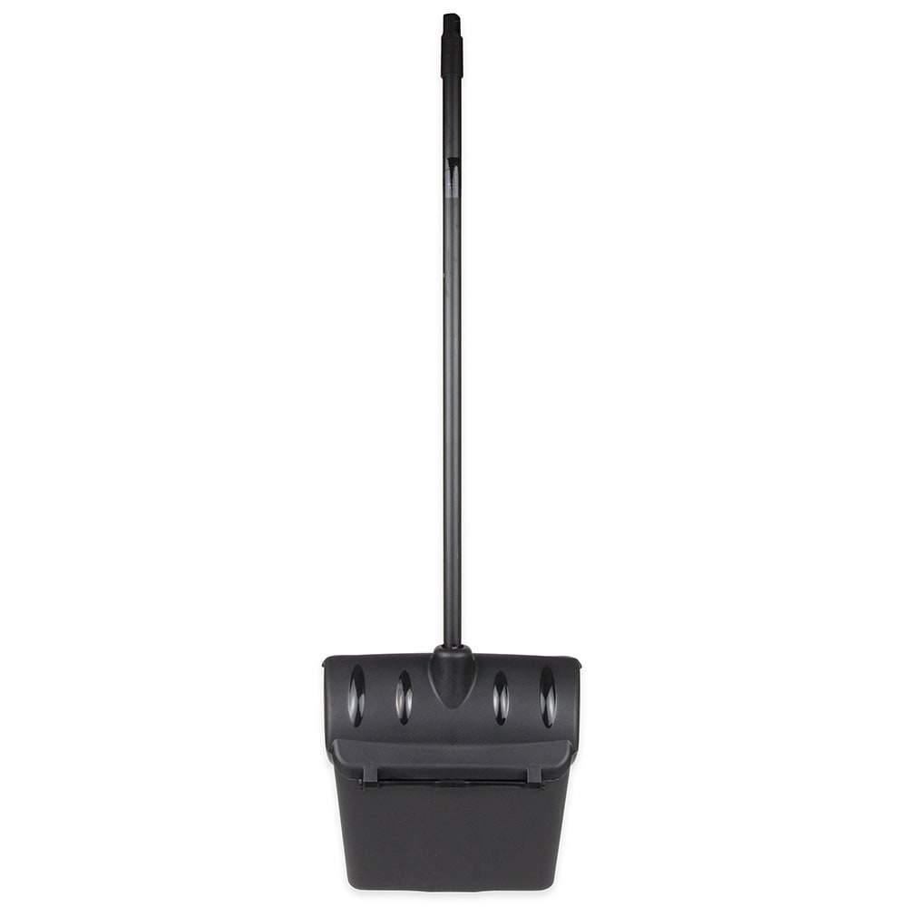 370-LDPC12BP 12" Lobby Dust Pan - Swing Down Cover, Black/Aluminum