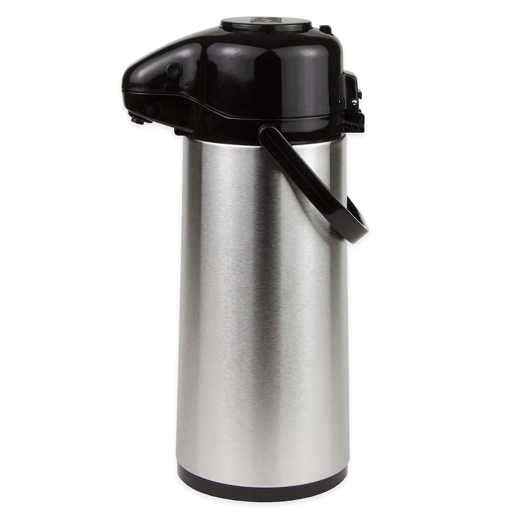 370-NVAP22BK 2.2 liter Val-U-Air Airpot - Glass Liner, Black Push Top, Stainless