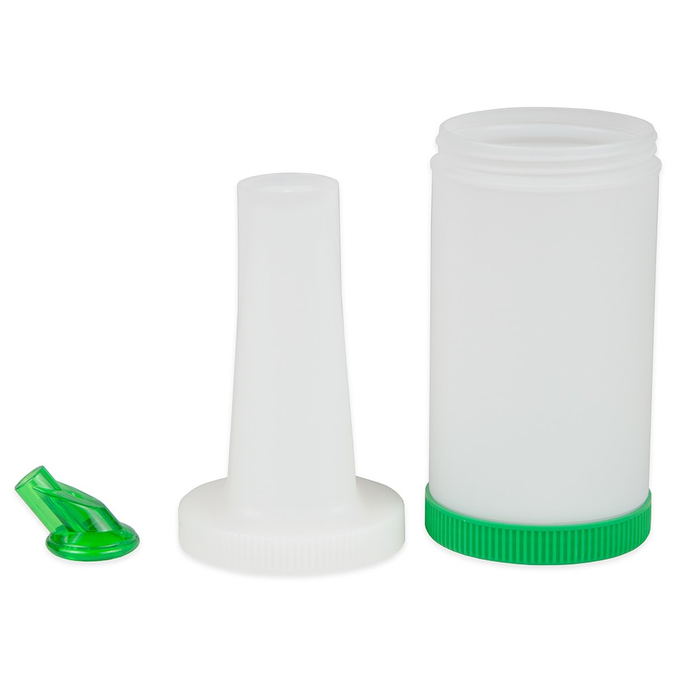 370-PBG10 1 qt  Flow-N-Store Pour Bottle - Green Lid/Spout