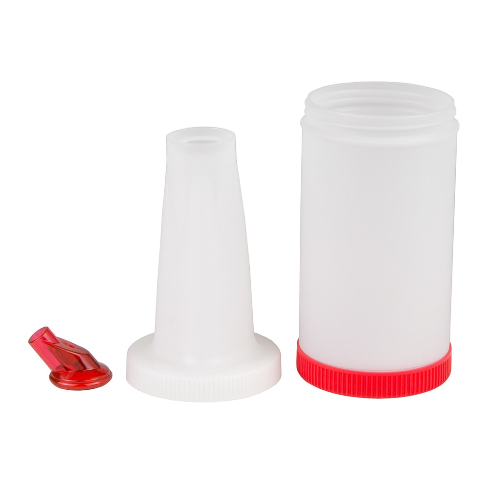 370-PBR10 1 qt  Flow-N-Store Pour Bottle - Red Lid/Spout