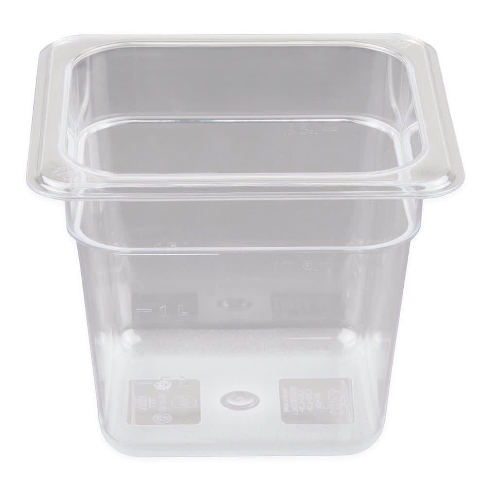370-PCP166 1/6 Size Food Pan - 6" D, Polycarbonate