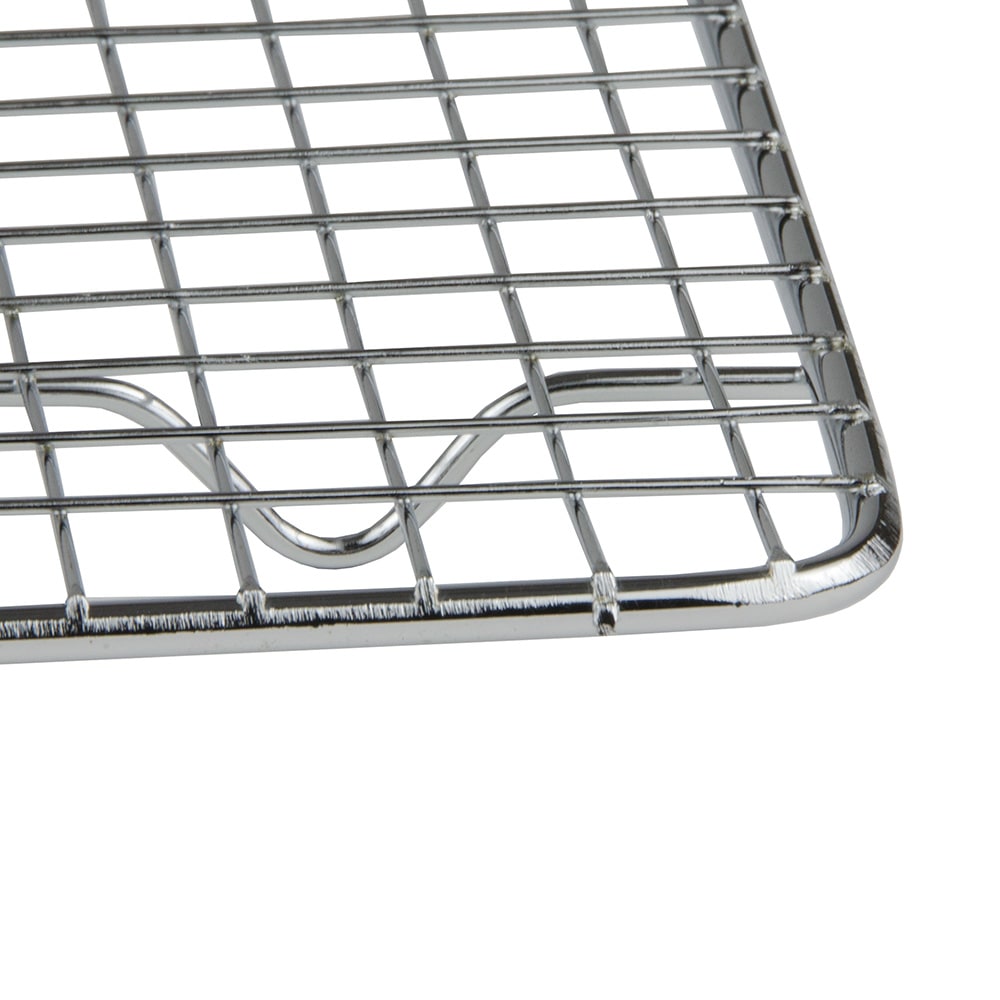 370-PG810 1/2 Size Wire Pan Grate - 8x10" Chrome-Plated