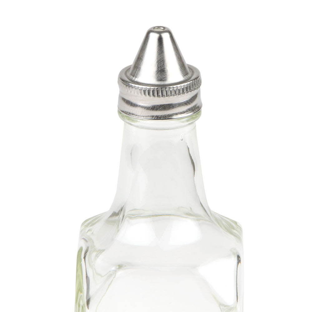 370-SKOV 6 oz Cruet w/ Chrome Top - Glass, Clear