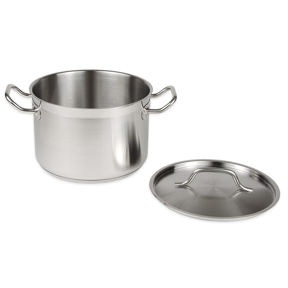 370-SPS8 8 qt Stainless Steel Stock Pot w/ Cover - Induction Ready