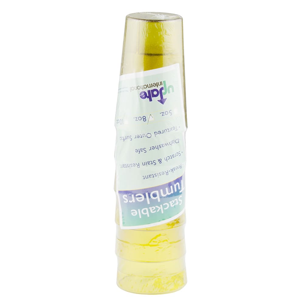 370-TBP08A 8 oz Amber Plastic Tumbler