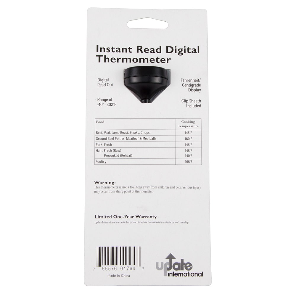 370-THDP302 Digital Pocket Thermometer w/ 6" Stem, -40 to 302 Degrees F