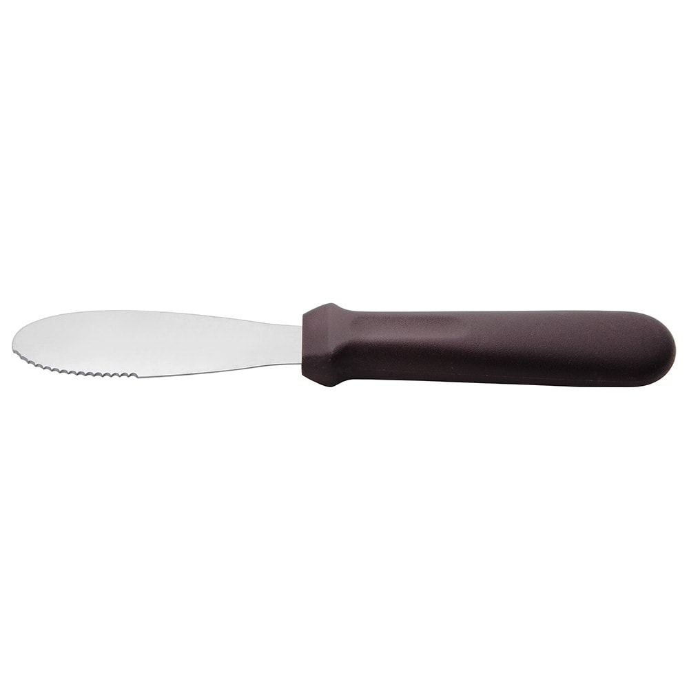 370-WS6PH 6" Serrated Butter Spreader - Dark Brown Plastic Handle