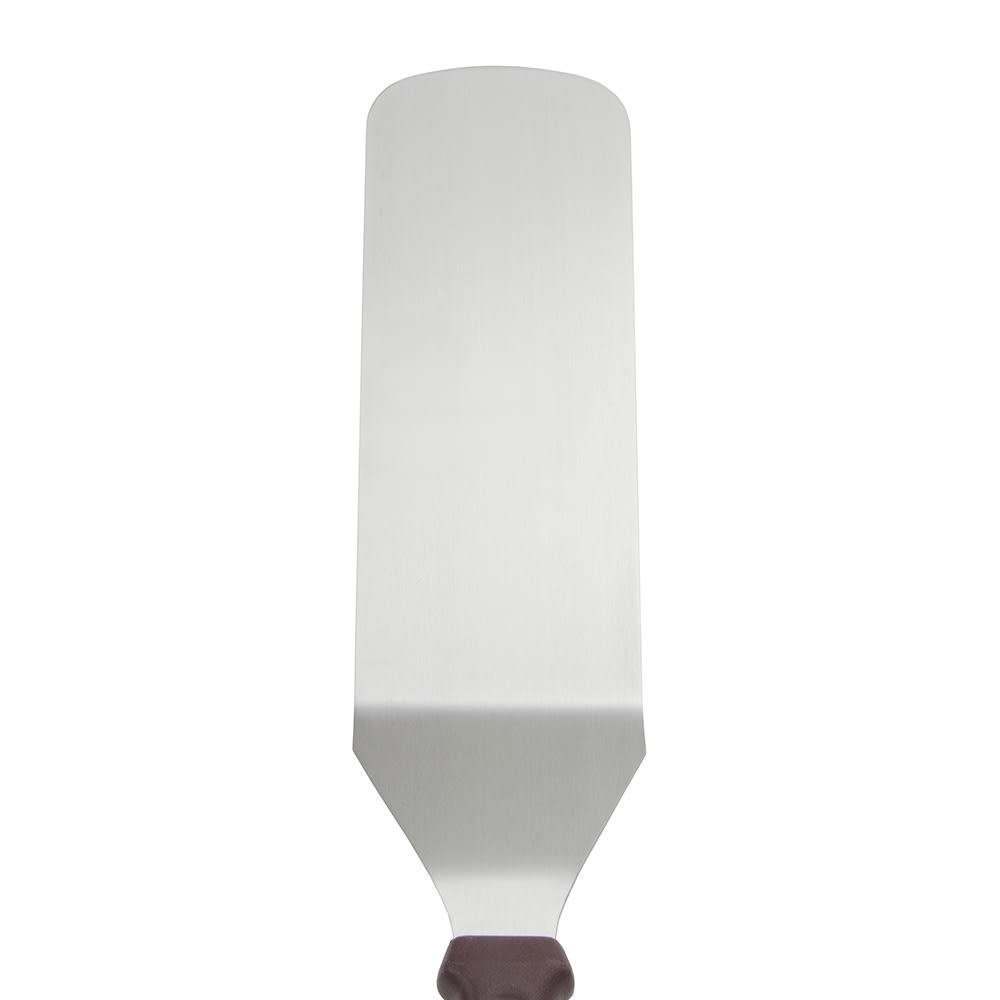 370-WTSD10PH 10" Solid Turner - Plastic Handle, Dark Brown/Stainless