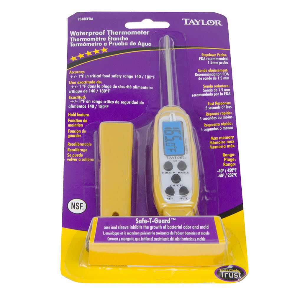 Taylor 9848EFDA Waterproof Digital Pocket Probe Thermometer