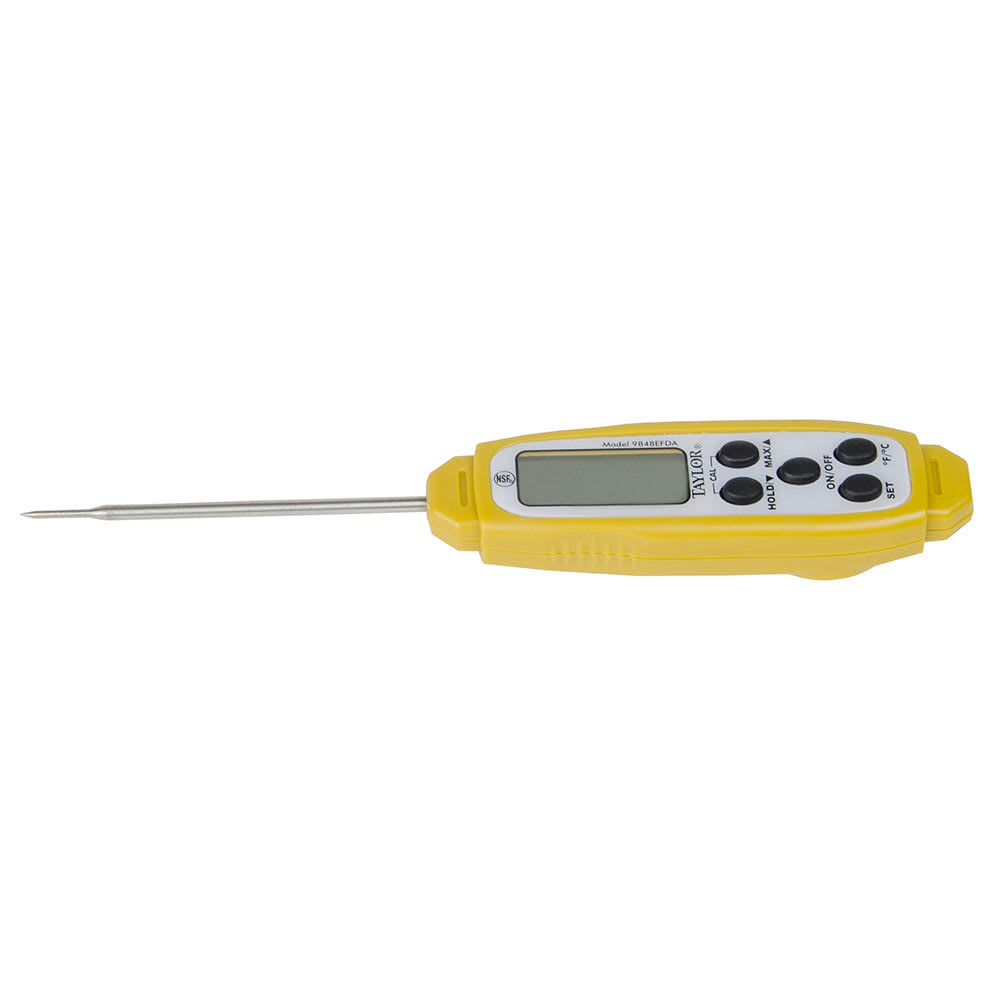 Taylor Thermometers 9848EFDA Digital Thermometer, Long-Stem, Dual-Scale