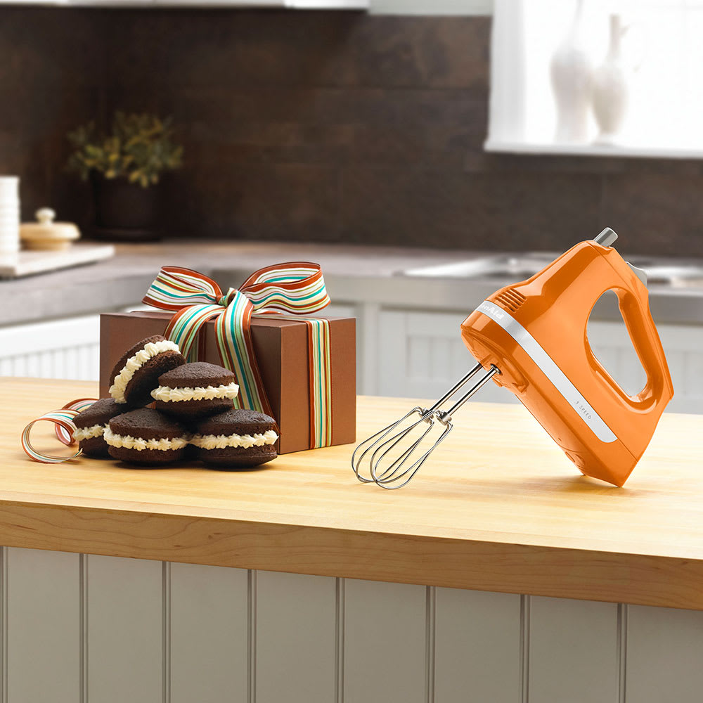 KitchenAid KHM5APTG 5 Speed Ultra Power Hand Mixer, Tangerine