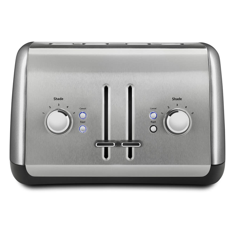 KitchenAid Compact Contour 1425 W 4-Slice Silver Countertop
