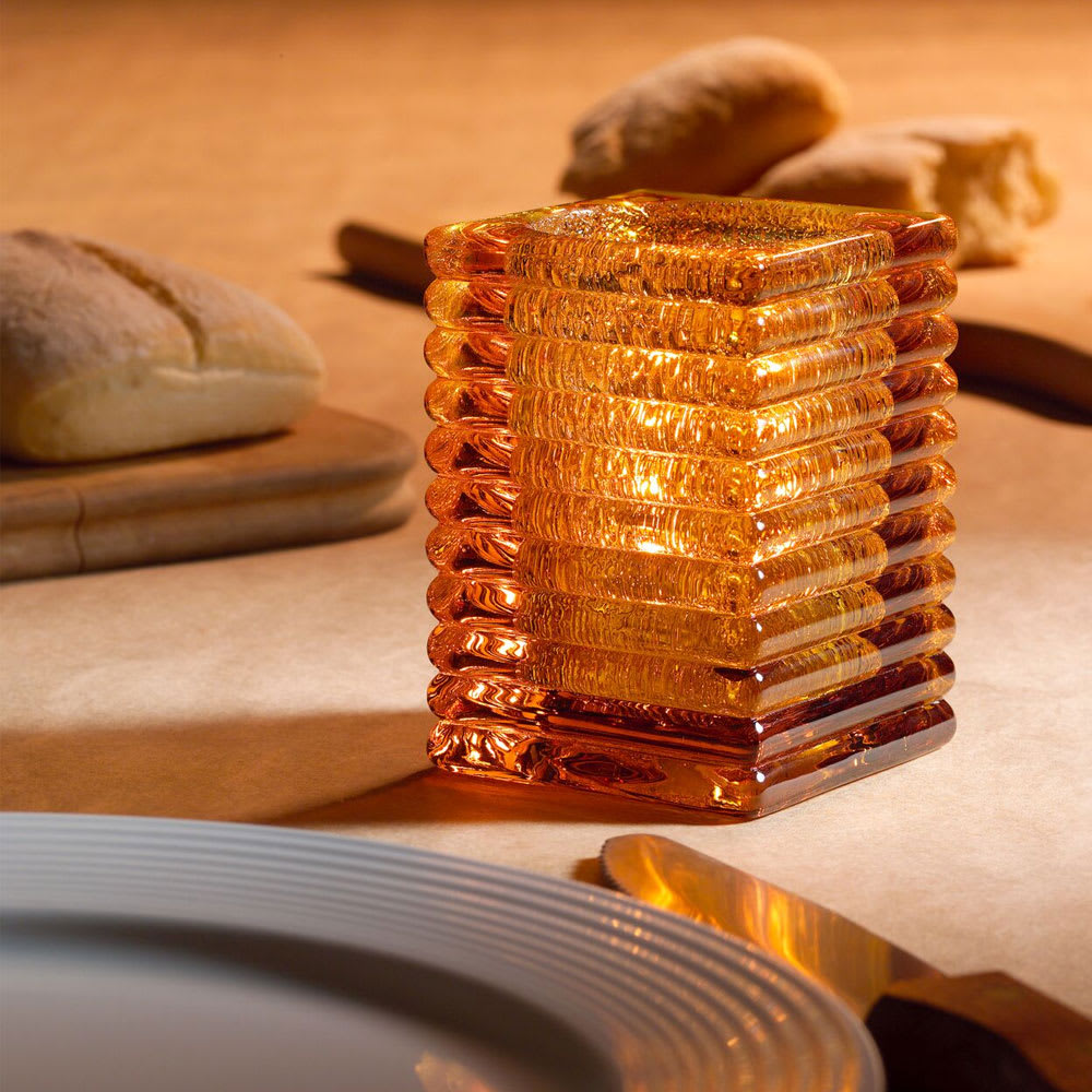 Hollowick 1511AJ Horizontal Rib Glass Block Lamp, 4 1/8 Hollowick 1511AJ Horizontal Rib Glass Block Lamp, 4 1/8