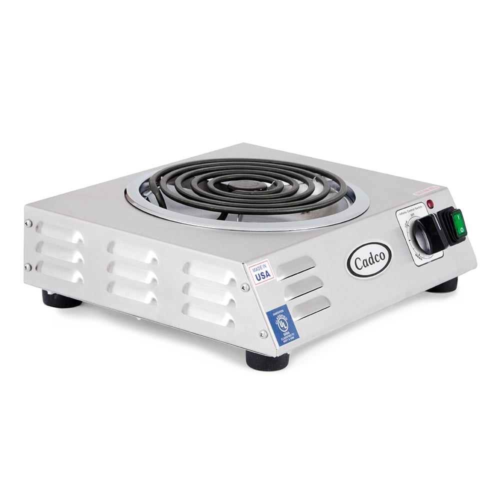 Cadco Portable Stainless Double Hot Plate with Tubular Elements
