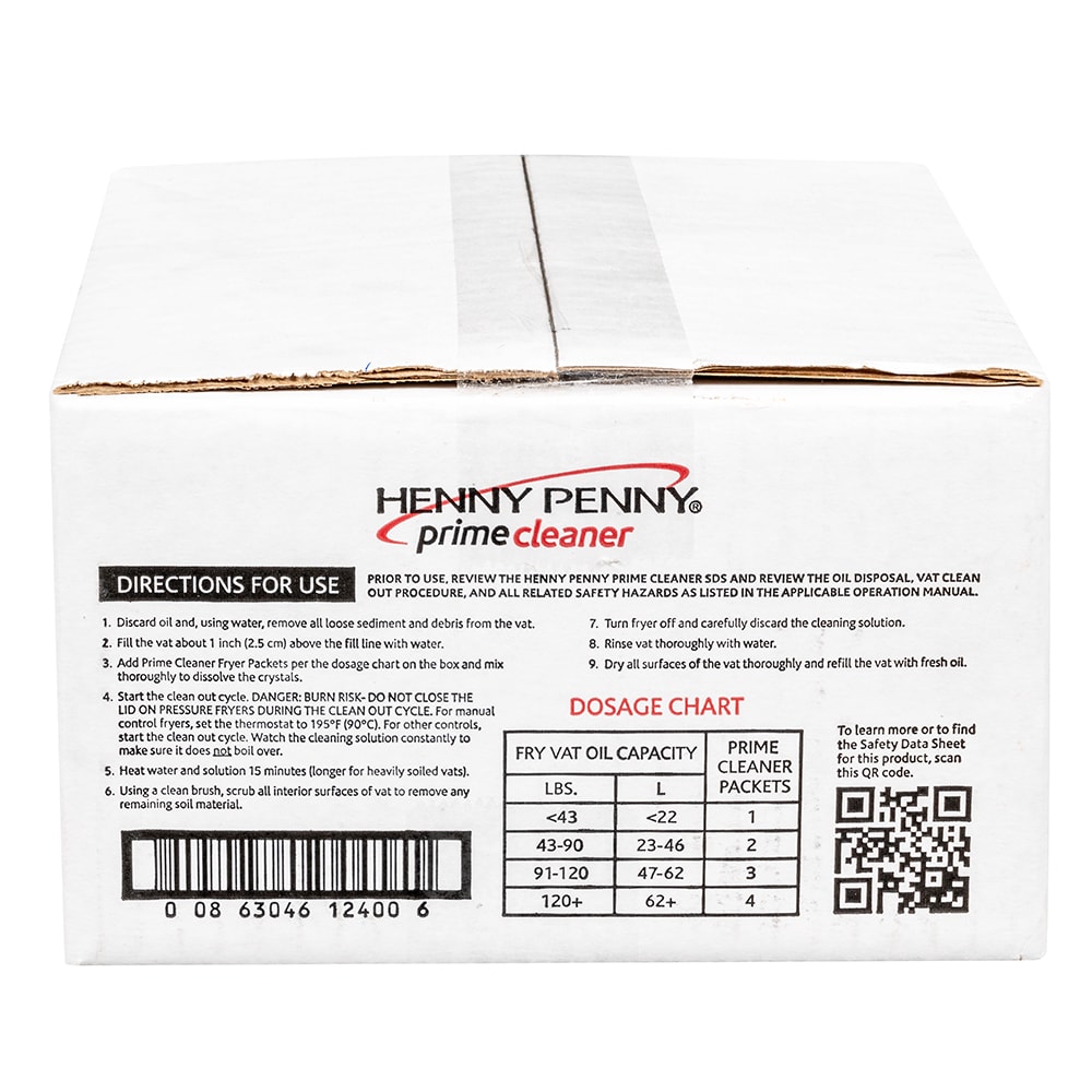 Henny Penny 12400 Prime Cleaner Fryer Boilout Packets