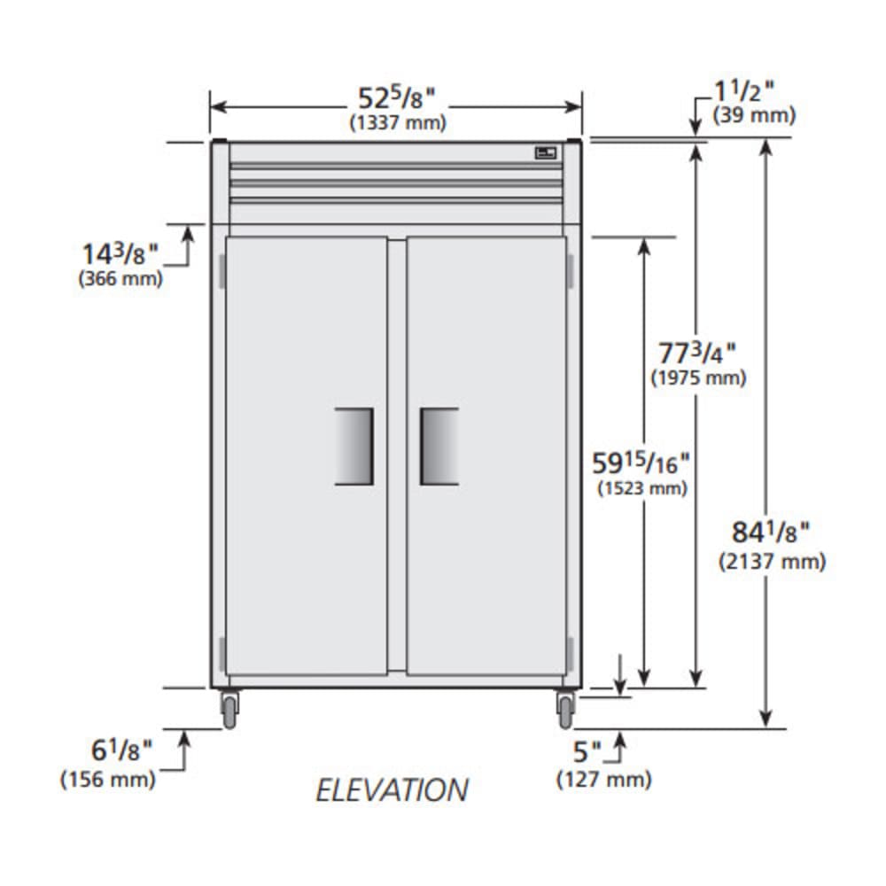 598-STM2F2S 52.63" Two Section Reach-In Freezer, (2) Solid Doors, 115v