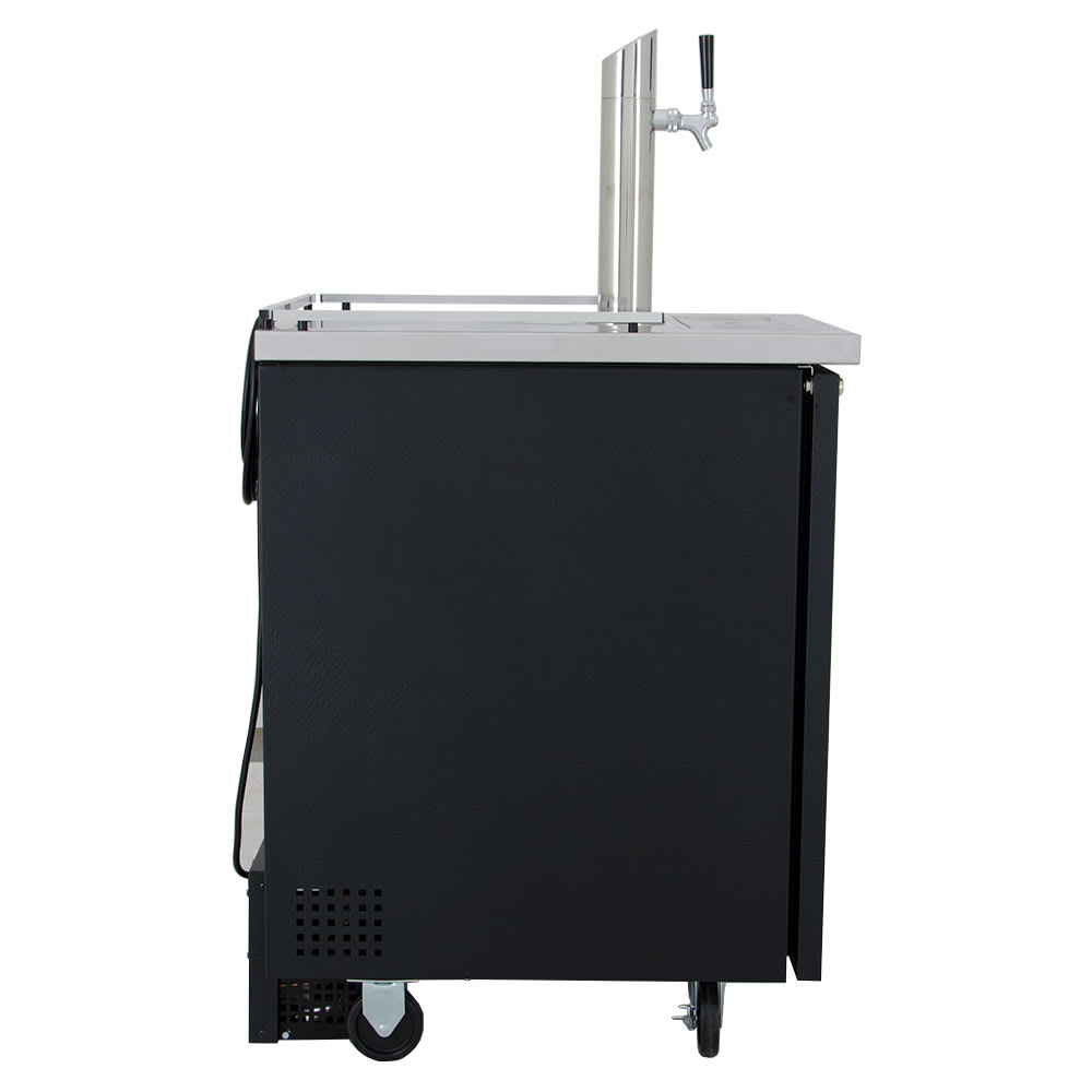 True TDD 1 HC 24 Kegerator Beer Dispenser w 1 Keg Capacity 1 Column Black 115v