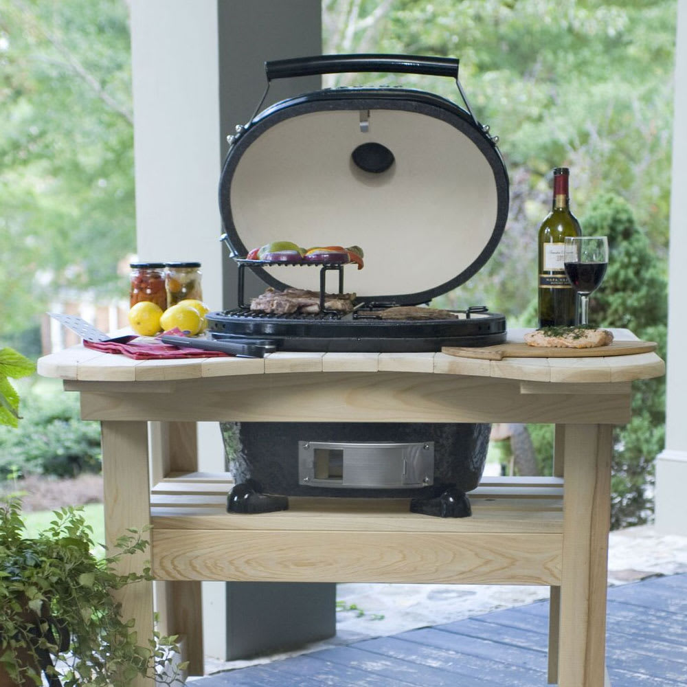 632-PRM774 Oval Junior Grill w/ 210 sq/in Expandable Cooking Surface, Black (PRM774)
