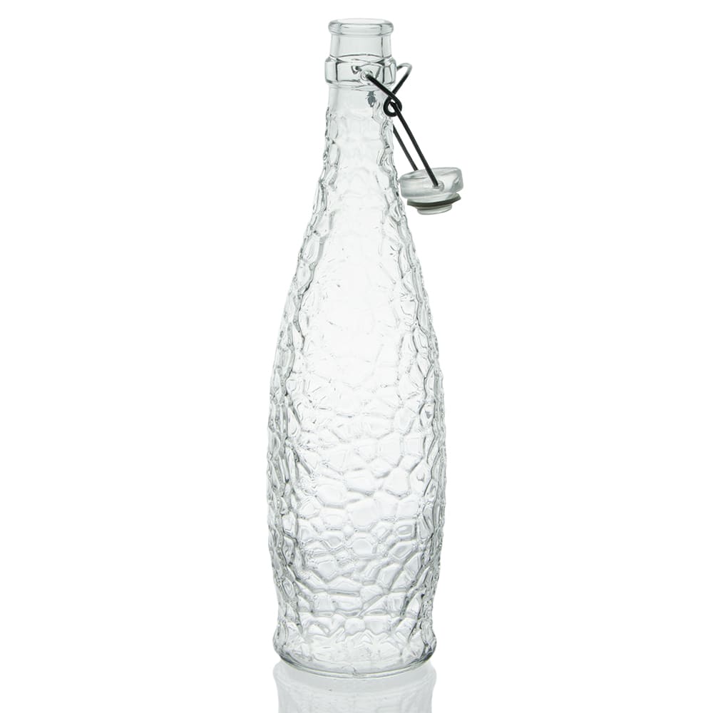 Glass Water Bottle with stopper 1 Liter – Orcas Events