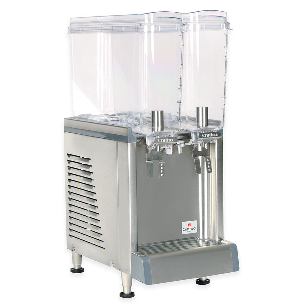Crathco CS-2E-16 Refrigerated Drink Dispenser w/ (2) 2 2/5 gal Bowls, Pre  Mix, 120v