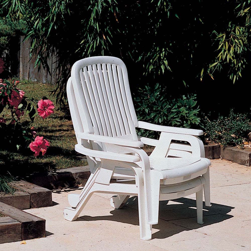 フランス製 Grosfillex サマーベッド　激レア！ Grosfillex 47658004 Bahia Outdoor Stackable Armchair w/ Pull Out