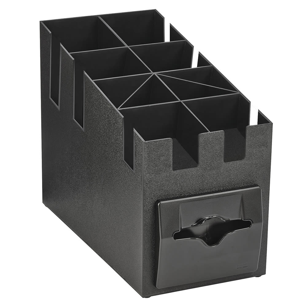 175-CTNCLS06 100 Napkin Dispenser w/ Cup, Lid, & Straw Organizer - 9" x 15 3/16", P...