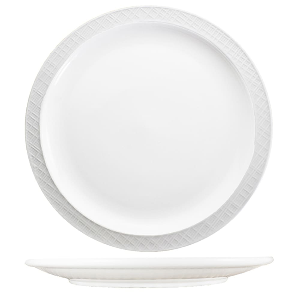 129-DRN6 6 1/4" Round Dresden™ Plate - Porcelain, Bright White