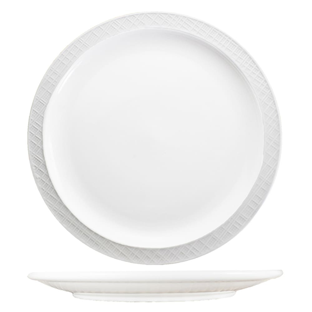 129-DRN8 9" Round Dresden™ Plate - Porcelain, Bright White