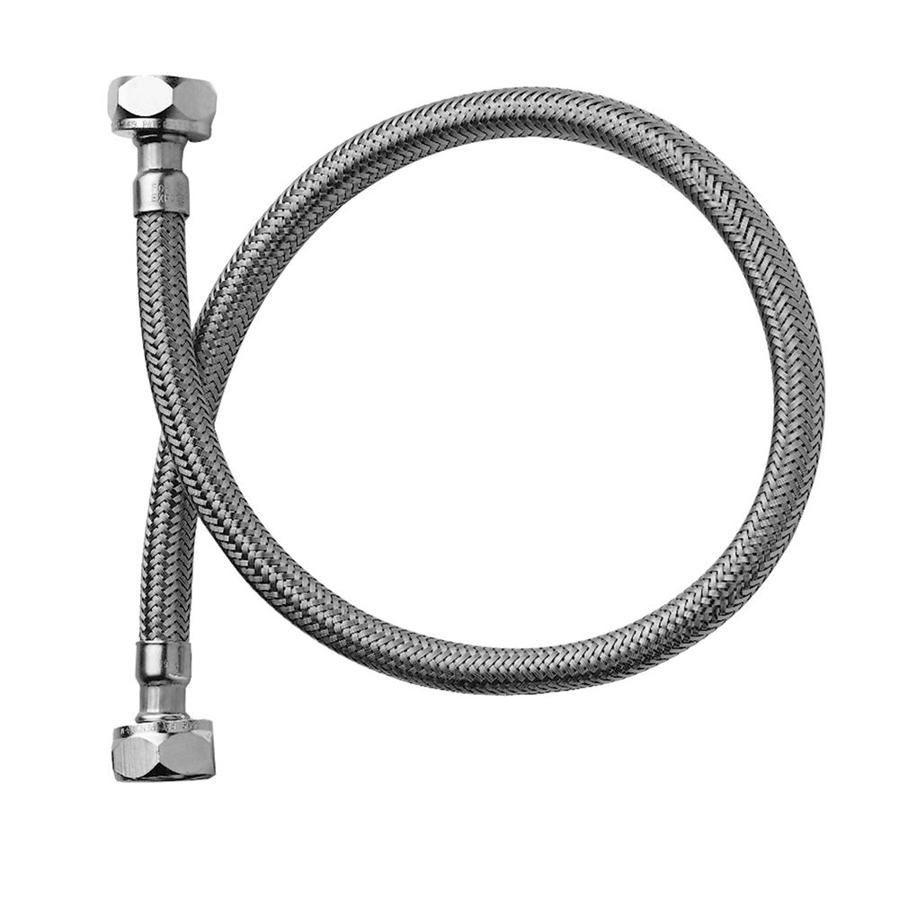 696-10022 36" Supply Line w/ 1/2" Female/Female Threads, Stainless Steel