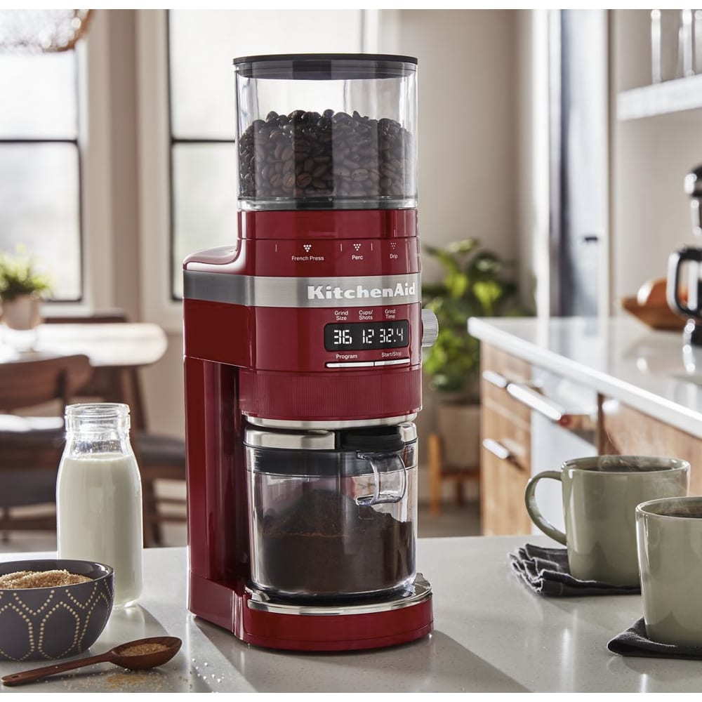 KitchenAid KCG8433ER 10 oz Burr Coffee Grinder w/ Dose Control Empire Red