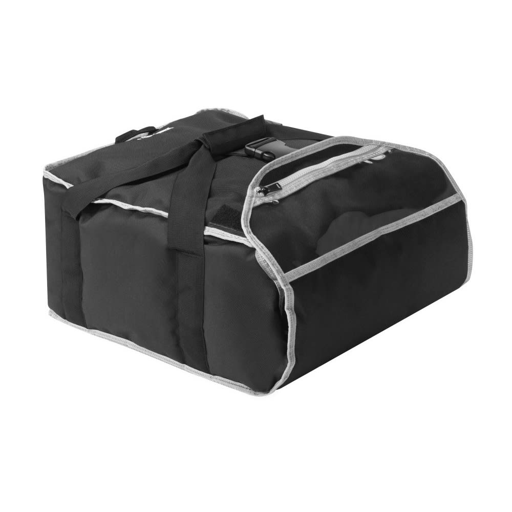 175-VPB116 Pizza Delivery Bag w/ Carrying Straps - 17 1/2"W x 17 1/2"D x 9"H, Blac...