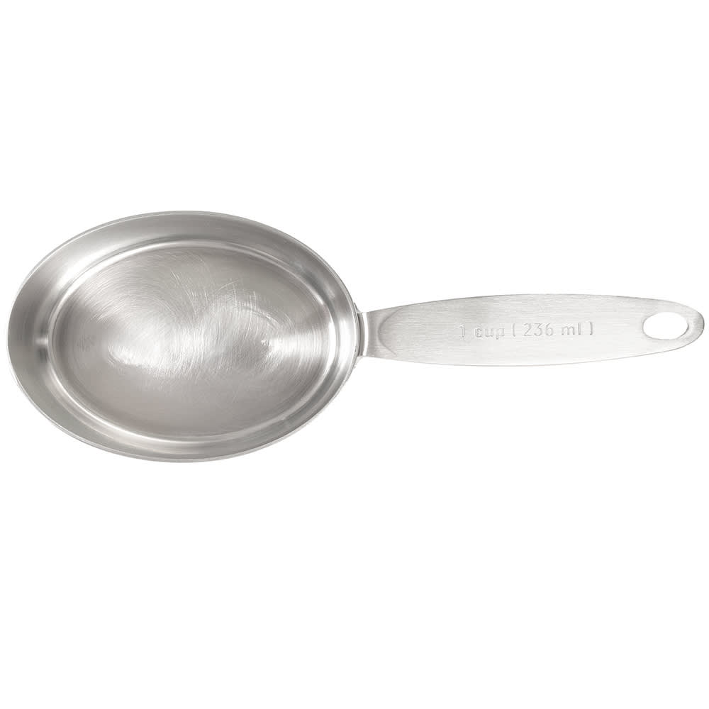 diollo Stainless Steel Measuring Cup, Oval Shaped - Matt Finish, Set of 3  (1/2, 1/4 & 1/8 Cup) 